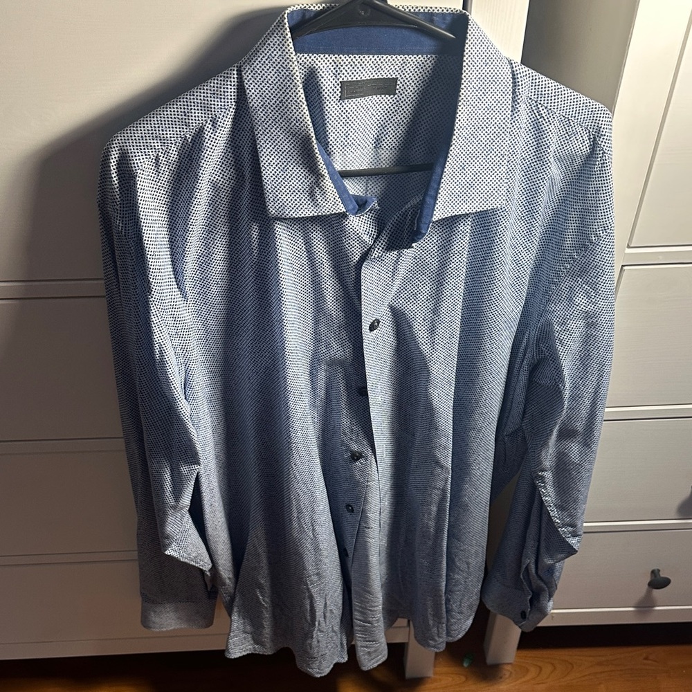 14th & Union Light Blue Micro-Pattern Dress Shirt